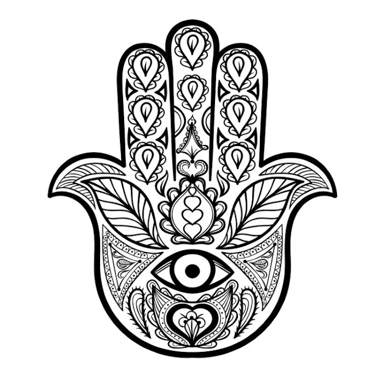 La mano de meditación Mudras hindú '5'