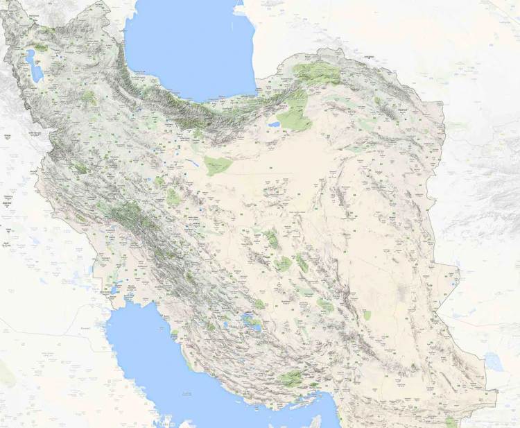 Große Wandkarte von Persien zum Herunterladen
